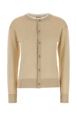【新品・最安値】Bottega Veneta Cardigan bordo bianco e bottoni metallo oro PROSECCOWHITE 正規品 ノースリーブのサムネイル