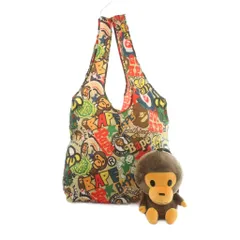 アベイシングエイプ A BATHING APE BABY MILO エコバッグ トートバッグ ぬいぐるみ 総柄 F マルチカラー 2L80389005 /MI ■OSのサムネイル