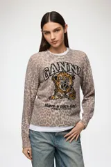 【新品・最安値】Ganni Graphic wool sweater tiger ALMOND MILK 正規品 ノースリーブのサムネイル