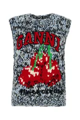 【新品・最安値】Ganni Heavy wool handknit vest GLACIER LAKE 正規品 ノースリーブのサムネイル