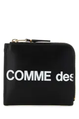 【新品・最安値】Comme Des Garcons Huge logo flat wallet BLACK 正規品 三つ折り財布のサムネイル