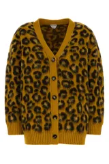 【新品・最安値】Bottega Veneta Wm leopard jacquard cardigan EGGYOLKFONDANT 正規品 ノースリーブのサムネイル