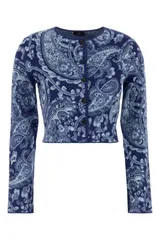 【新品・最安値】Etro Cardigan fantasia BLU 正規品 ノースリーブのサムネイル