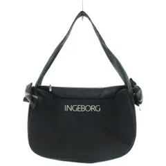 インゲボルグ INGEBORG ショルダーバッグ リボン ロゴ ナイロン 黒 ブラック /AN16のサムネイル