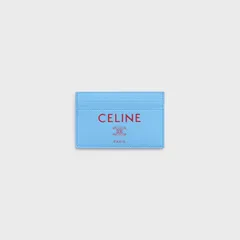 【新品・最安値】Celine Medium card holder SKY BLUE / RED 正規品 三つ折り財布のサムネイル