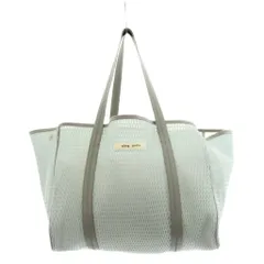 キューバッグ パリ qbag paris トートバッグ ショルダーバッグ メッシュ グレー 水色 ライトブルー /AN17のサムネイル