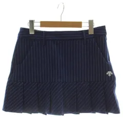 デサント DESCENTE ゴルフ GOLF スカート 64/M 紺 ミニ丈 ストライプ プリーツ DGWQJE04 /GGのサムネイル