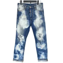 【中古】 DSQUARED２ ディースクエアード ブリーチデニムパンツ S71LB0255 S30309 ブルー サイズ44 Sサイズ程度 ダメージ加工 メンズ 23029186 MKのサムネイル