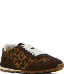 ブロンド レディース ボトムス カジュアルパンツ スニーカー スエード Blondo Carmen Leopard Suede Water Resistant Low Profile Sneakersのサムネイル
