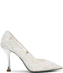 ベッツィジョンソン レディース シューズ パンプス メッシュ Blue by Betsey Johnson Jenii Mesh Beaded Stiletto Pumps Ivory アイボリーのサムネイル
