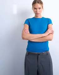 トップショップ レディース トップス Tシャツ Topshop everyday tee in sapphire Blue ブルーのサムネイル
