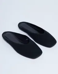 トップショップ レディース シューズ サンダル Topshop Atlas mule flat shoes Black ブラックのサムネイル