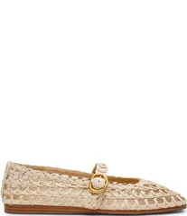 スティーブ マデン レディース シューズ パンプス Steve Madden Melody Raffia Mary Jane Ballet Flats Naturalのサムネイル