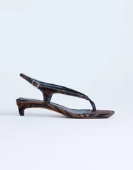 トップショップ レディース シューズ サンダル ヒール Topshop Sunshine toe thong mid heel sandals zebra Brown Zebra ブラウンのサムネイル