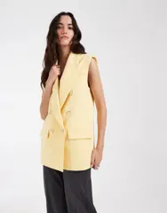 エイソス レディース アウター ジャケット・ブルゾン ノースリーブレザー ASOS DESIGN tailored sleeveless double breasted power shoulderのサムネイル