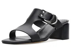 カルバンクライン レディース シューズ ヒール Calvin Klein Vevia Black Leather ブラックのサムネイル