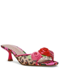 ベッツィジョンソン レディース シューズ パンプス サンダル ヒール Betsey Johnson Lambert Rosembellished Kitten Heel Dressandals Fucのサムネイル