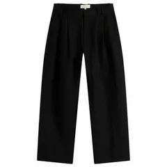 スタジオニコルソン メンズ ボトムス カジュアルパンツ Studio Nicholson Line Double Pleat Pant Black ブラックのサムネイル