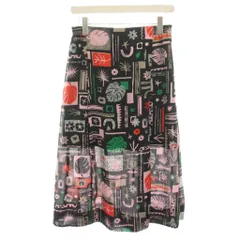 ポールスミス PAUL SMITH フレアスカート ミモレ ロング 総柄 40 黒 ブラック PSGM0426 /HN7のサムネイル