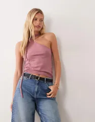 マンゴ レディース トップス シャツ ノースリーブ Mango Teen scarf detail sleeveless topINK ピンクのサムネイル