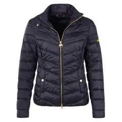 バブアー レディース アウター ジャケット・ブルゾン スリムフィット スタンドネック キルティング Barbour International Womens Auburn Quilted Long Sのサムネイル