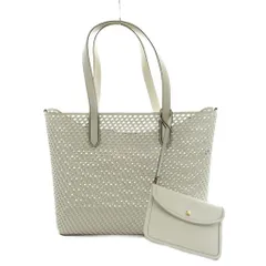 マイケルマイケルコース Michael michael kors ウーヴン トート エクストララージ ハンドバッグ ショルダーバッグ ポーチ付き レザー 白 ホワイト /AN23のサムネイル