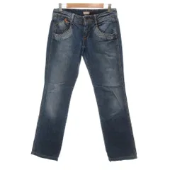 マックス&コー MAX&CO. デニムパンツ ジーンズ 27 ローライズ ウォッシュ加工 ステッチデザイン インディゴブルー /NU ■ECG003のサムネイル