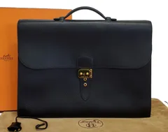 B5106◆ほぼ未使用【エルメス HERMES】サックアデペッシュ41 ブリーフケース □C刻印 アルデンヌ◆ビジネス 書類かばん ハンドバッグ 黒のサムネイル