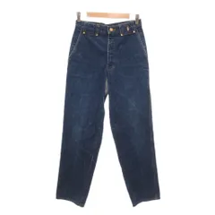 トラサルディ TRUSSARDI ジーンズ JEANS デニムパンツ ハイウエスト ロゴ刺繍 46 インディゴブルー /NU ■ECF007のサムネイル