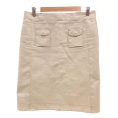Sマックスマーラ 'S Max Mara タイトスカート 38 ベージュ ひざ丈 ラメ フラップポケット /NL ■ECG005のサムネイル