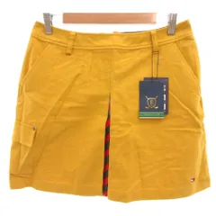 トミーヒルフィガー TOMMY HILFIGER GOLF タグ付き フレアスカート LL 黄 イエロー プリーツ イージーウエスト ミニ丈 /YF ■ECG005のサムネイル