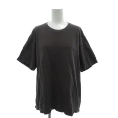ポールスチュアート PAUL STUART 美品 Tシャツ カットソー オーバーサイズ L チャコールグレー ラウンドネック 半袖 ロゴ刺繍 /MXのサムネイル