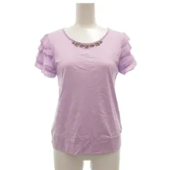 シンシアローリー CYNTHIA ROWLEY Tシャツ 2 紫 パープル ラウンドネック 半袖 フリル袖 /SC ■ECF007のサムネイル