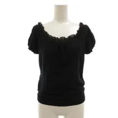 バーニーズニューヨーク BARNEYS NEW YORK カットソー Tシャツ 黒 ブラック オフショルダー パフスリーブ 半袖 /IB ■ECF007のサムネイル