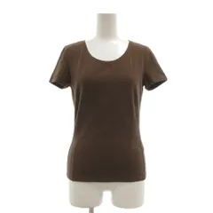 マックスマーラ ウィークエンドライン MAX MARA WEEKEND LINE Tシャツ S 茶 ブラウン 無地 ラウンドネック 半袖 /SX ■ECF006のサムネイル