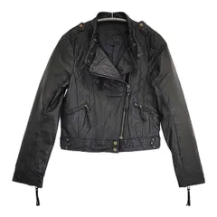 loaf 豚革 レザーブルゾン 740030-351J ライダースジャケット ブラック レディース ロフ【中古】6-0725M∞のサムネイル