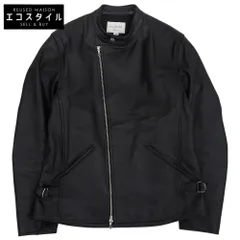 STILL BY HAND　スティルバイハンド　カウハイド ダブルジップ シングルライダースジャケット メンズ 黒 ブラック 48 LE01203　48のサムネイル