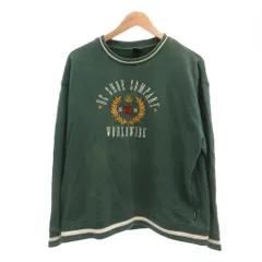 ディーシーシューズ DC SHOES DC Shoes スウェット トレーナー L 緑 グリーン クルーネック 長袖 ロゴ刺繍 /NL ■ECF007のサムネイル