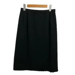 ピエールカルダン Pierre Cardin スカート 839040-18 フレア プリーツ 無地 裏地 膝丈 11 黒 ブラック レディースのサムネイル