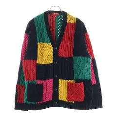 SUPREME (シュプリーム) 23AW Patchwork Cable Knit Cardigan パッチワークケーブルニットカーディガン マルチカラーのサムネイル