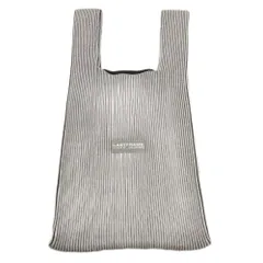 レイビームス Ray Beams ラストフレーム LASTFRAME 美品 KYOTO METALLIC MARKET BAG SMALL トートバッグ リブ ラメ シルバーカラーのサムネイル