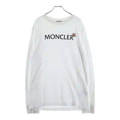 MONCLER (モンクレール) フロントロゴ ロングスリーブTシャツ 長袖Tシャツ カットソー ロンT コットン ホワイト C-SCOM-25-27515-Lのサムネイル