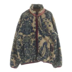 KAPITAL (キャピタル) Damask Pattern Fleece Zip Blouson ダマスク総柄 ジップアップ フリース ジャケット ベージュ EK-950のサムネイル