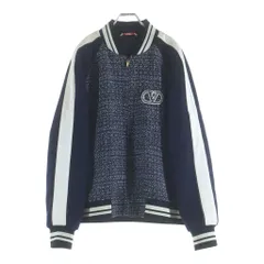 VALENTINO (ヴァレンティノ) Xビスコースツイード Vロゴ シグネチャーパッチ ボンバージャケット ネイビー 5V3CI0B2ABD_ZCVのサムネイル