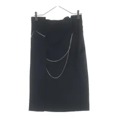 Y's (ワイズ) 22AW Red Lable Chaine Wool Skirt RV-S52-126 レッドレーベル チェーン付き ミディアムウールスカート ブラック レディースのサムネイル