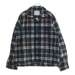 Sacai (サカイ) 25SS Plaid Print Shirt フロントポケット フランネル長袖シャツ グリーン 25-03726Mのサムネイル