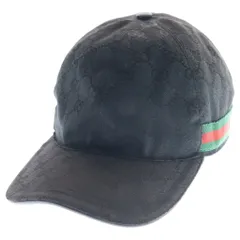 GUCCI (グッチ) GGキャンバス ベースボールキャップ 帽子 総柄 シェリーライン ロゴ ブラック 200035のサムネイル