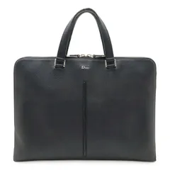 Christian Dior クリスチャン ディオール DIOR HOMME ディオール オム ロゴ ビジネスバッグ ブリーフケース レザー ブラック 黒 シルバー金具のサムネイル