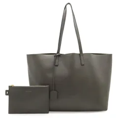 SAINT LAURENT PARIS サン ローラン パリ YSL イブサンローラン ショッピングトート ショルダーバッグ レザー グレー ポーチ付き 394195のサムネイル