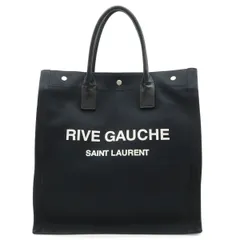 SAINT LAURENT PARIS サン ローラン パリ YSL イブサンローラン RIVE GAUCHE カバ リヴ ゴーシュ トートバッグ キャンバス レザー ブラック 632539のサムネイル